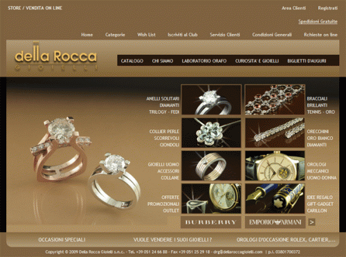 Della Rocca gioielli: gioielli on-line DELLA ROCCA GIOIELLI SNC